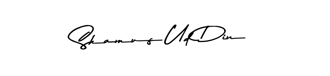 The best way (Asem Kandis PERSONAL USE) to make a short signature is to pick only two or three words in your name. The name Shamus Ud Din include a total of six letters. For converting this name. Shamus Ud Din signature style 9 images and pictures png