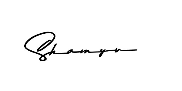 Make a beautiful signature design for name Shamyu. Use this online signature maker to create a handwritten signature for free. Shamyu signature style 9 images and pictures png