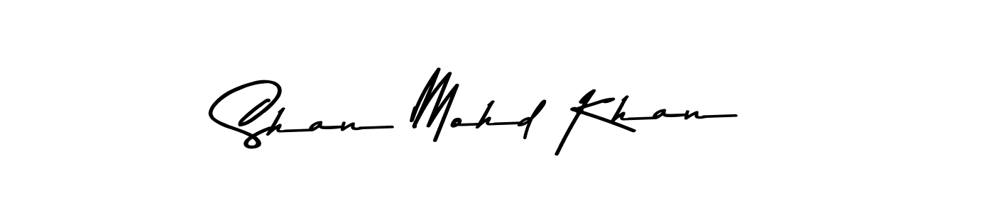 Make a beautiful signature design for name Shan Mohd Khan. With this signature (Asem Kandis PERSONAL USE) style, you can create a handwritten signature for free. Shan Mohd Khan signature style 9 images and pictures png