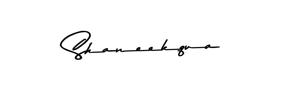 How to make Shaneekqua name signature. Use Asem Kandis PERSONAL USE style for creating short signs online. This is the latest handwritten sign. Shaneekqua signature style 9 images and pictures png