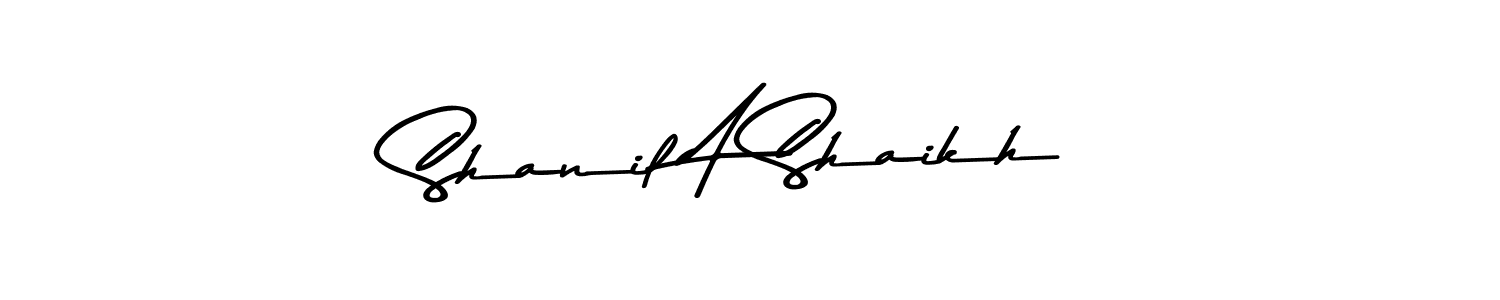 This is the best signature style for the Shanil A Shaikh name. Also you like these signature font (Asem Kandis PERSONAL USE). Mix name signature. Shanil A Shaikh signature style 9 images and pictures png