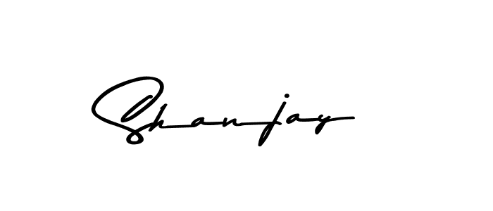 How to make Shanjay name signature. Use Asem Kandis PERSONAL USE style for creating short signs online. This is the latest handwritten sign. Shanjay signature style 9 images and pictures png