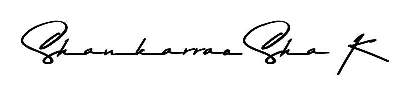 You can use this online signature creator to create a handwritten signature for the name Shankarrao Sha K. This is the best online autograph maker. Shankarrao Sha K signature style 9 images and pictures png