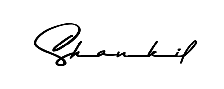 A modern signature idea for name Shankil using Asem Kandis PERSONAL USE font. Clean strokes and elegant curves make it stand out instantly. Shankil signature style 9 images and pictures png
