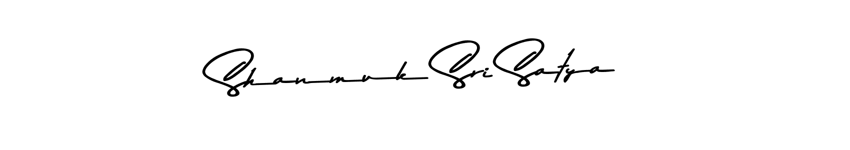 Also You can easily find your signature by using the search form. We will create Shanmuk Sri Satya name handwritten signature images for you free of cost using Asem Kandis PERSONAL USE sign style. Shanmuk Sri Satya signature style 9 images and pictures png