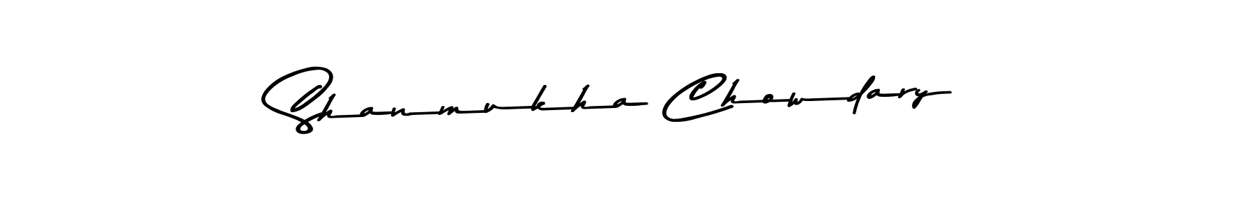 You can use this online signature creator to create a handwritten signature for the name Shanmukha Chowdary. This is the best online autograph maker. Shanmukha Chowdary signature style 9 images and pictures png