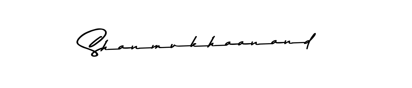 How to make Shanmukhaanand name signature. Use Asem Kandis PERSONAL USE style for creating short signs online. This is the latest handwritten sign. Shanmukhaanand signature style 9 images and pictures png