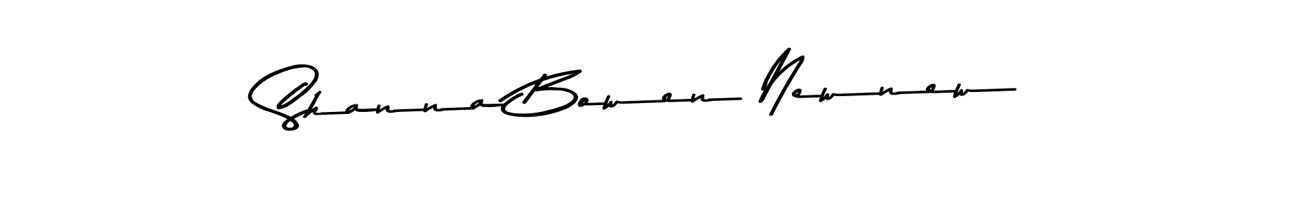 Create a beautiful signature design for name Shanna Bowen Newnew. With this signature (Asem Kandis PERSONAL USE) fonts, you can make a handwritten signature for free. Shanna Bowen Newnew signature style 9 images and pictures png