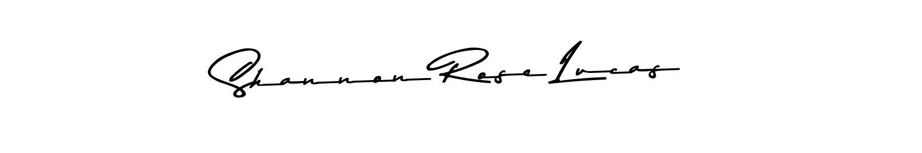 How to make Shannon Rose Lucas name signature. Use Asem Kandis PERSONAL USE style for creating short signs online. This is the latest handwritten sign. Shannon Rose Lucas signature style 9 images and pictures png