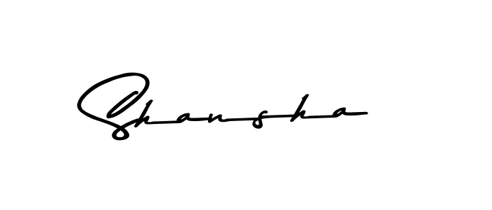 Create a beautiful signature design for name Shansha. With this signature (Asem Kandis PERSONAL USE) fonts, you can make a handwritten signature for free. Shansha signature style 9 images and pictures png