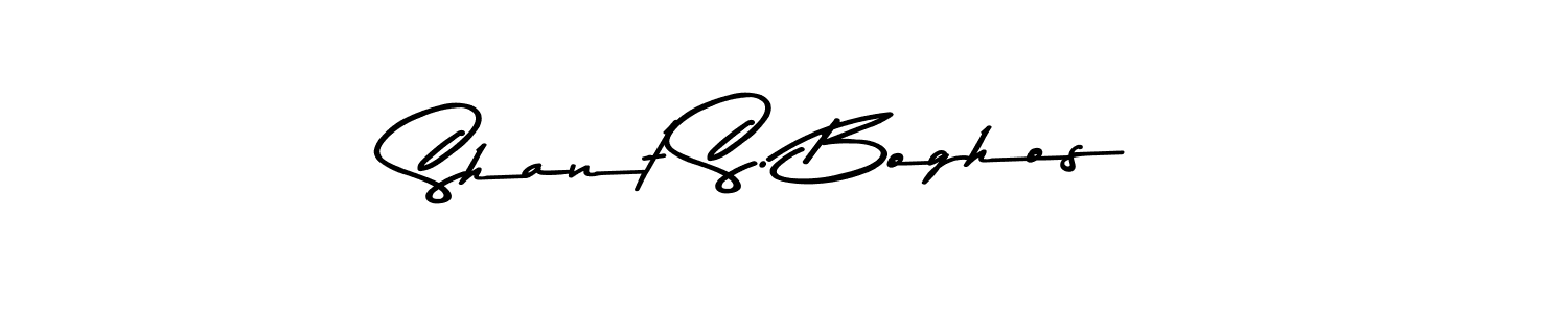 How to make Shant S. Boghos name signature. Use Asem Kandis PERSONAL USE style for creating short signs online. This is the latest handwritten sign. Shant S. Boghos signature style 9 images and pictures png