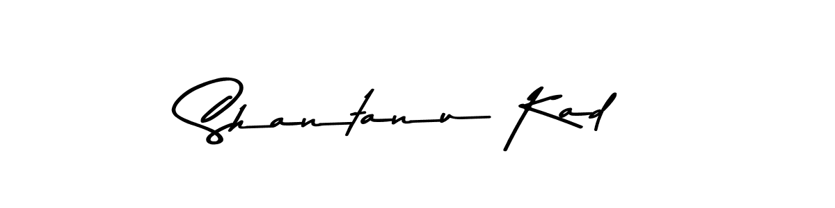 Create a beautiful signature design for name Shantanu Kad. With this signature (Asem Kandis PERSONAL USE) fonts, you can make a handwritten signature for free. Shantanu Kad signature style 9 images and pictures png