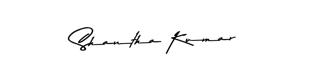 Design your own signature with our free online signature maker. With this signature software, you can create a handwritten (Asem Kandis PERSONAL USE) signature for name Shantha Kumar. Shantha Kumar signature style 9 images and pictures png