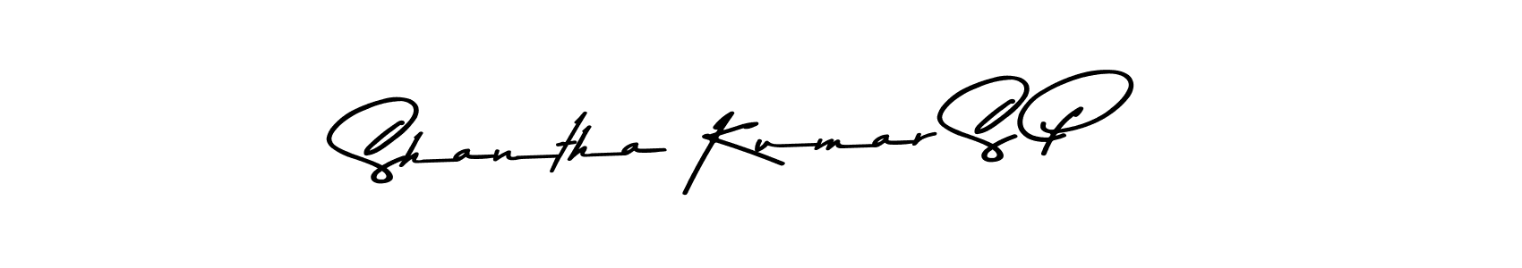 Use a signature maker to create a handwritten signature online. With this signature software, you can design (Asem Kandis PERSONAL USE) your own signature for name Shantha Kumar S P. Shantha Kumar S P signature style 9 images and pictures png