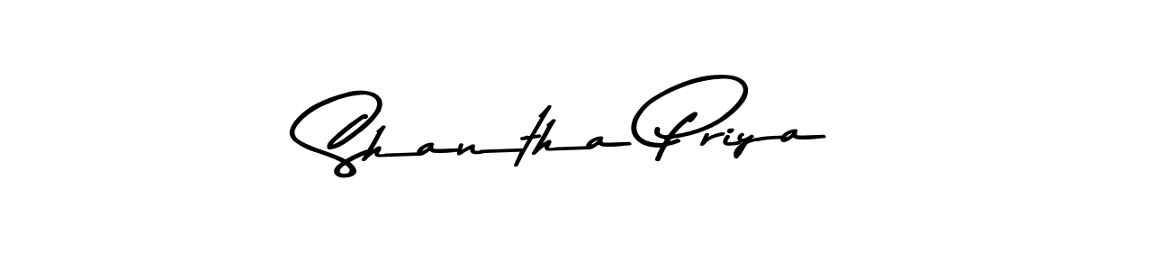 Use a signature maker to create a handwritten signature online. With this signature software, you can design (Asem Kandis PERSONAL USE) your own signature for name Shantha Priya. Shantha Priya signature style 9 images and pictures png