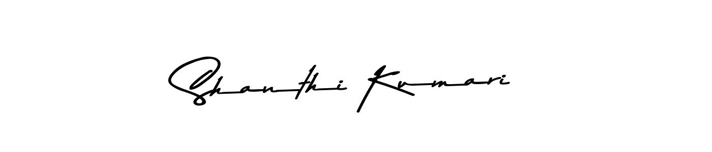 Design your own signature with our free online signature maker. With this signature software, you can create a handwritten (Asem Kandis PERSONAL USE) signature for name Shanthi Kumari. Shanthi Kumari signature style 9 images and pictures png