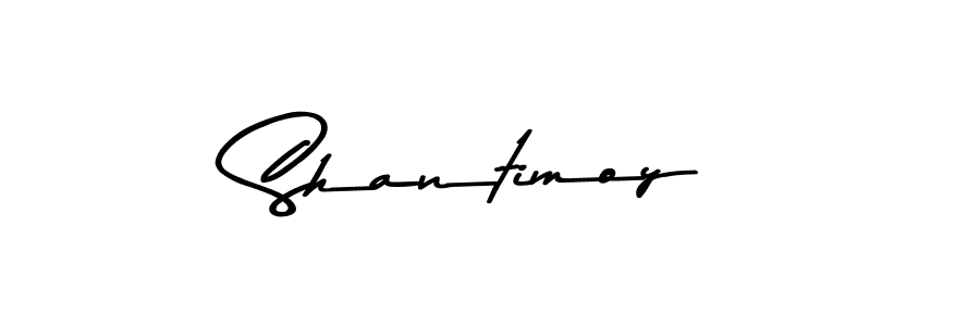 How to make Shantimoy name signature. Use Asem Kandis PERSONAL USE style for creating short signs online. This is the latest handwritten sign. Shantimoy signature style 9 images and pictures png
