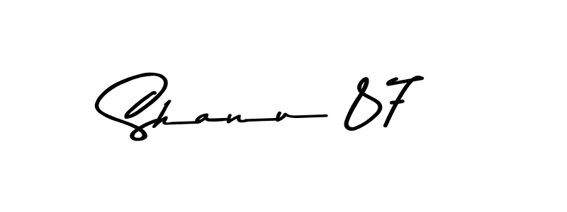 Design your own signature with our free online signature maker. With this signature software, you can create a handwritten (Asem Kandis PERSONAL USE) signature for name Shanu 87. Shanu 87 signature style 9 images and pictures png