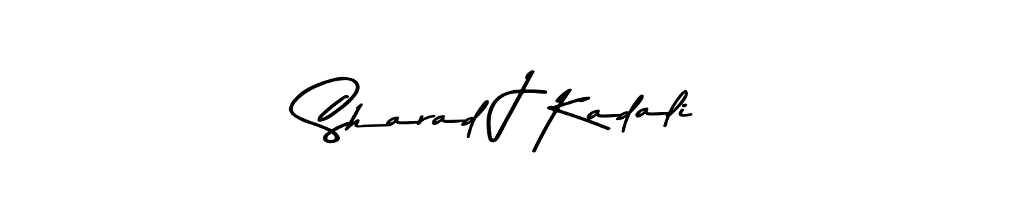 Create a beautiful signature design for name Sharad J Kadali. With this signature (Asem Kandis PERSONAL USE) fonts, you can make a handwritten signature for free. Sharad J Kadali signature style 9 images and pictures png