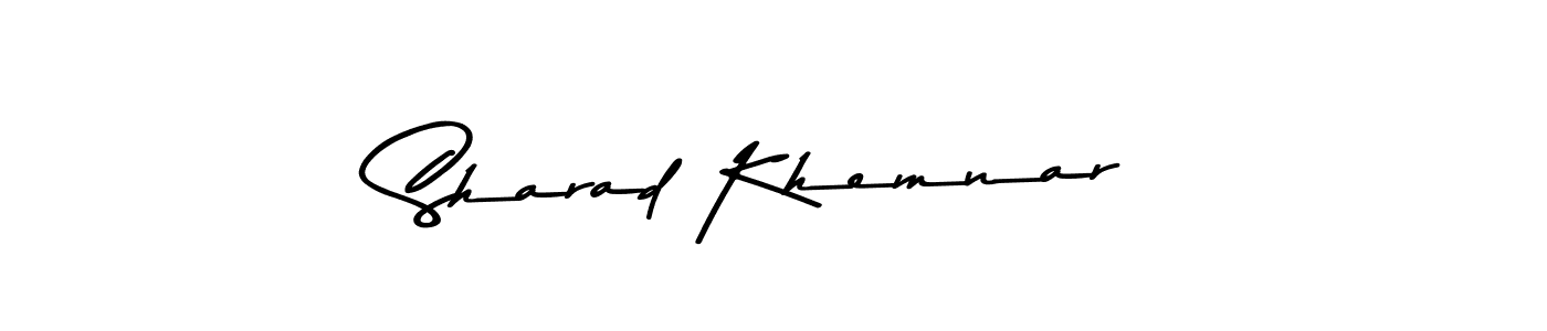 How to make Sharad Khemnar name signature. Use Asem Kandis PERSONAL USE style for creating short signs online. This is the latest handwritten sign. Sharad Khemnar signature style 9 images and pictures png