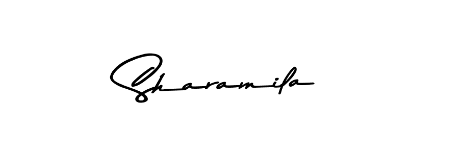 How to make Sharamila name signature. Use Asem Kandis PERSONAL USE style for creating short signs online. This is the latest handwritten sign. Sharamila signature style 9 images and pictures png