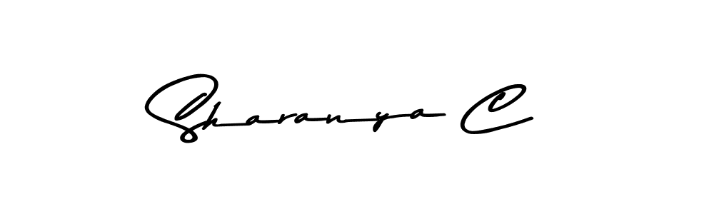 Design your own signature with our free online signature maker. With this signature software, you can create a handwritten (Asem Kandis PERSONAL USE) signature for name Sharanya C. Sharanya C signature style 9 images and pictures png