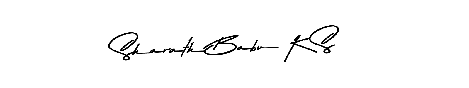 How to make Sharath Babu K S name signature. Use Asem Kandis PERSONAL USE style for creating short signs online. This is the latest handwritten sign. Sharath Babu K S signature style 9 images and pictures png