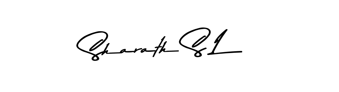 Make a beautiful signature design for name Sharath S L. With this signature (Asem Kandis PERSONAL USE) style, you can create a handwritten signature for free. Sharath S L signature style 9 images and pictures png