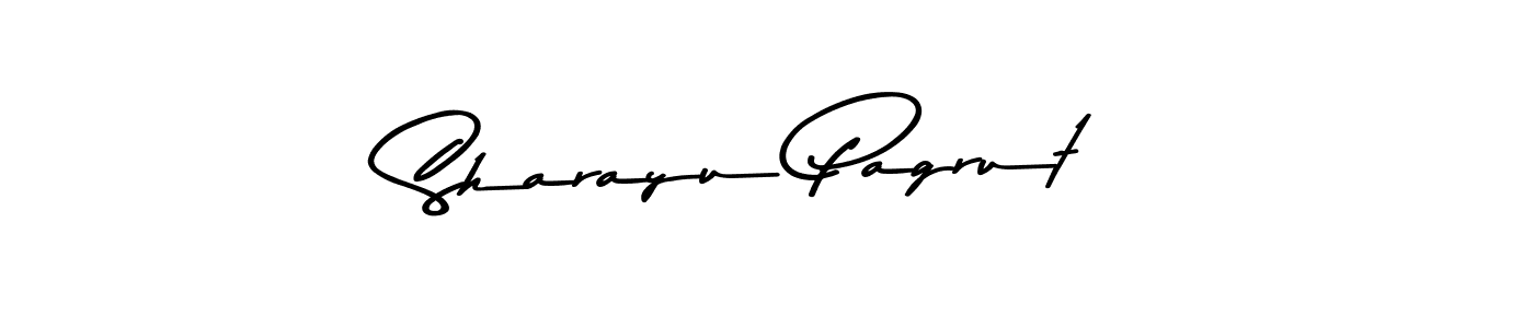 Create a beautiful signature design for name Sharayu Pagrut. With this signature (Asem Kandis PERSONAL USE) fonts, you can make a handwritten signature for free. Sharayu Pagrut signature style 9 images and pictures png