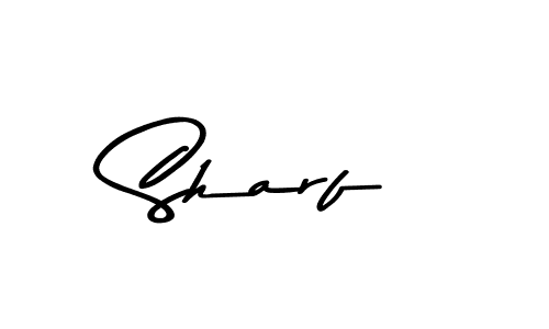 Use a signature maker to create a handwritten signature online. With this signature software, you can design (Asem Kandis PERSONAL USE) your own signature for name Sharf. Sharf signature style 9 images and pictures png
