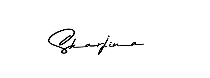 Use a signature maker to create a handwritten signature online. With this signature software, you can design (Asem Kandis PERSONAL USE) your own signature for name Sharjina. Sharjina signature style 9 images and pictures png