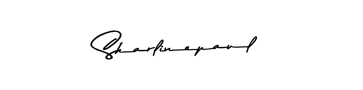 Create a beautiful signature design for name Sharlinepaul. With this signature (Asem Kandis PERSONAL USE) fonts, you can make a handwritten signature for free. Sharlinepaul signature style 9 images and pictures png