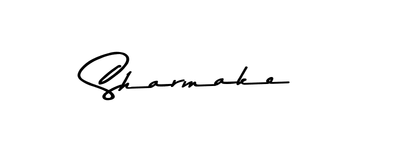 Create a beautiful signature design for name Sharmake. With this signature (Asem Kandis PERSONAL USE) fonts, you can make a handwritten signature for free. Sharmake signature style 9 images and pictures png