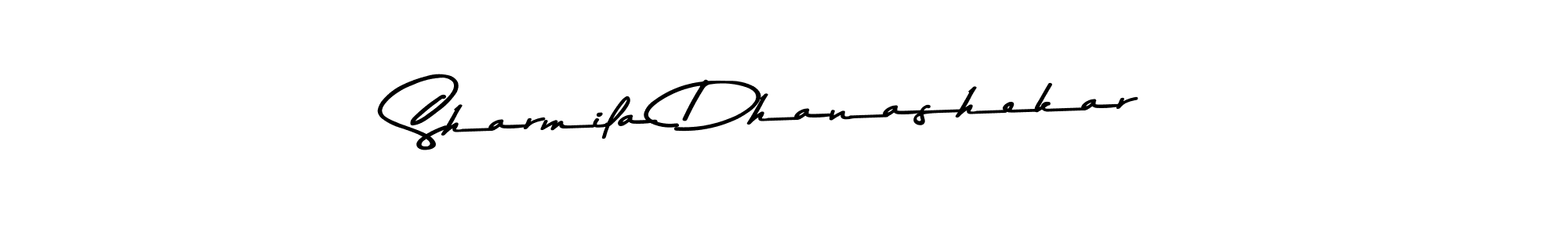 How to make Sharmila Dhanashekar name signature. Use Asem Kandis PERSONAL USE style for creating short signs online. This is the latest handwritten sign. Sharmila Dhanashekar signature style 9 images and pictures png