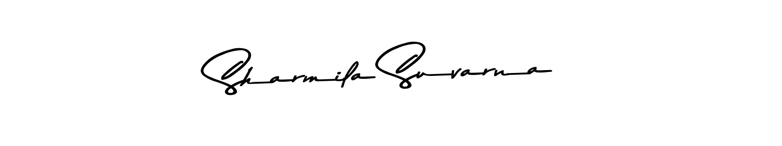 if you are searching for the best signature style for your name Sharmila Suvarna. so please give up your signature search. here we have designed multiple signature styles  using Asem Kandis PERSONAL USE. Sharmila Suvarna signature style 9 images and pictures png