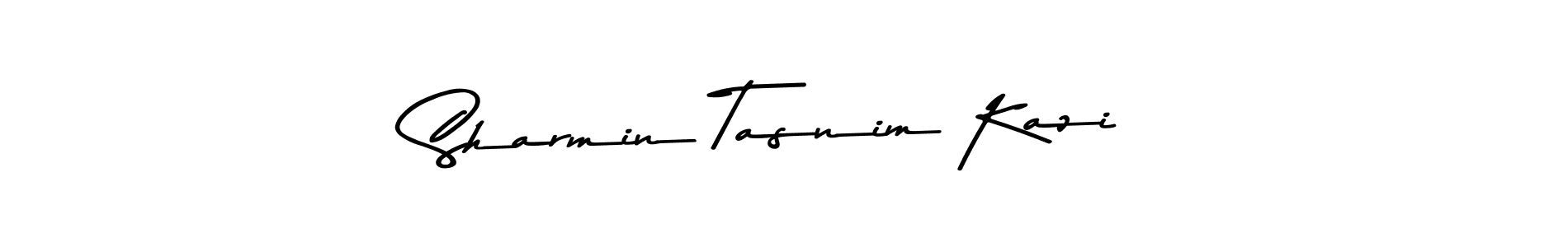 This is the best signature style for the Sharmin Tasnim Kazi name. Also you like these signature font (Asem Kandis PERSONAL USE). Mix name signature. Sharmin Tasnim Kazi signature style 9 images and pictures png