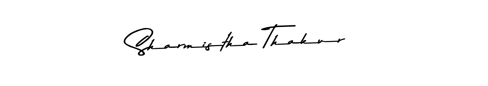 Make a beautiful signature design for name Sharmistha Thakur. With this signature (Asem Kandis PERSONAL USE) style, you can create a handwritten signature for free. Sharmistha Thakur signature style 9 images and pictures png