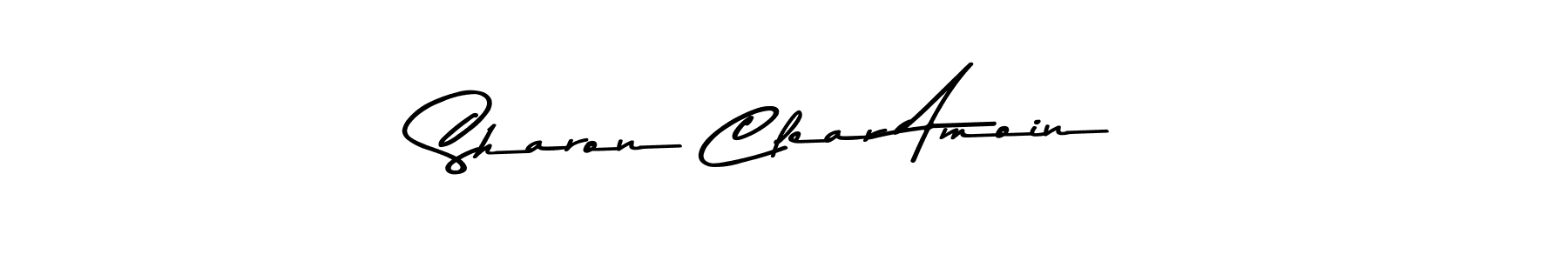 The best way (Asem Kandis PERSONAL USE) to make a short signature is to pick only two or three words in your name. The name Sharon Clear Amoin include a total of six letters. For converting this name. Sharon Clear Amoin signature style 9 images and pictures png