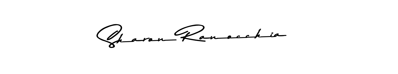 How to make Sharon Ranocchia name signature. Use Asem Kandis PERSONAL USE style for creating short signs online. This is the latest handwritten sign. Sharon Ranocchia signature style 9 images and pictures png
