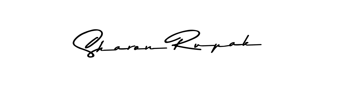How to make Sharon Rupak name signature. Use Asem Kandis PERSONAL USE style for creating short signs online. This is the latest handwritten sign. Sharon Rupak signature style 9 images and pictures png
