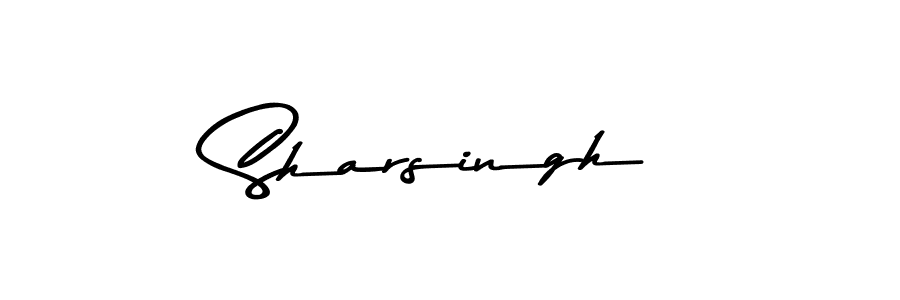 Create a beautiful signature design for name Sharsingh. With this signature (Asem Kandis PERSONAL USE) fonts, you can make a handwritten signature for free. Sharsingh signature style 9 images and pictures png