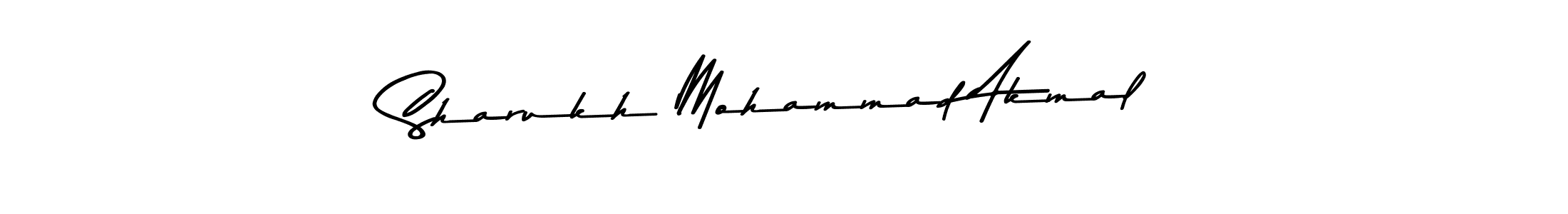 The best way (Asem Kandis PERSONAL USE) to make a short signature is to pick only two or three words in your name. The name Sharukh Mohammad Akmal include a total of six letters. For converting this name. Sharukh Mohammad Akmal signature style 9 images and pictures png