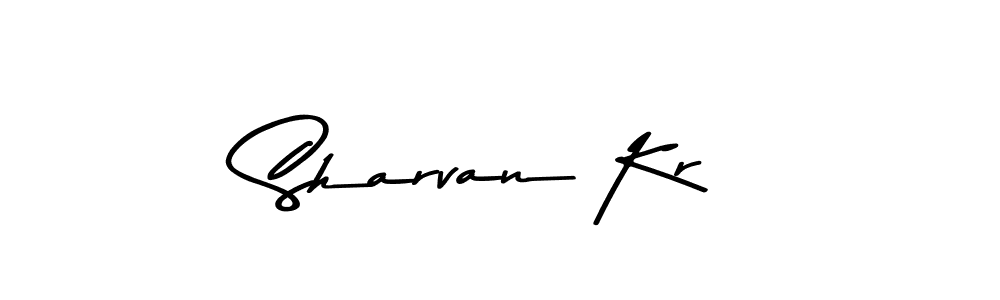 How to make Sharvan Kr name signature. Use Asem Kandis PERSONAL USE style for creating short signs online. This is the latest handwritten sign. Sharvan Kr signature style 9 images and pictures png