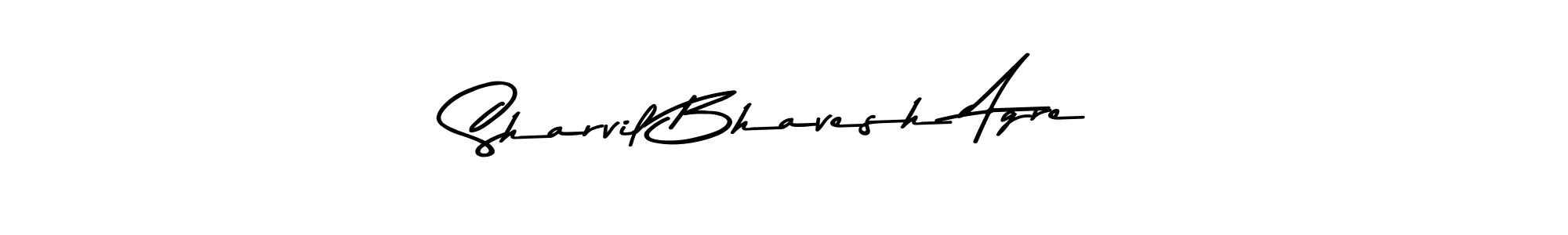 You should practise on your own different ways (Asem Kandis PERSONAL USE) to write your name (Sharvil Bhavesh Agre) in signature. don't let someone else do it for you. Sharvil Bhavesh Agre signature style 9 images and pictures png