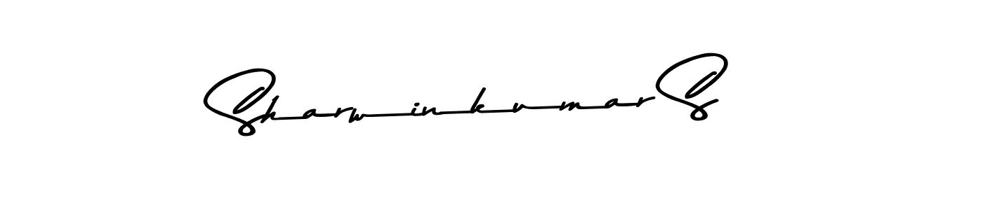 Make a beautiful signature design for name Sharwinkumar S. With this signature (Asem Kandis PERSONAL USE) style, you can create a handwritten signature for free. Sharwinkumar S signature style 9 images and pictures png