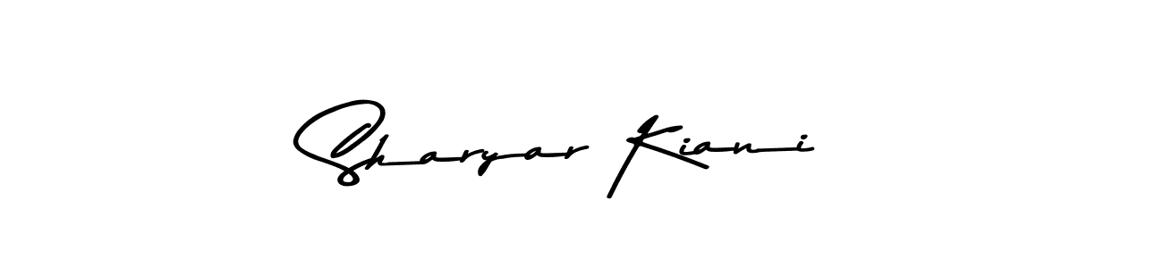 Create a beautiful signature design for name Sharyar Kiani. With this signature (Asem Kandis PERSONAL USE) fonts, you can make a handwritten signature for free. Sharyar Kiani signature style 9 images and pictures png