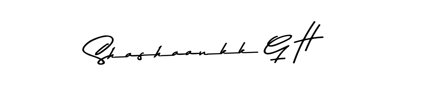 Use a signature maker to create a handwritten signature online. With this signature software, you can design (Asem Kandis PERSONAL USE) your own signature for name Shashaankk G H. Shashaankk G H signature style 9 images and pictures png