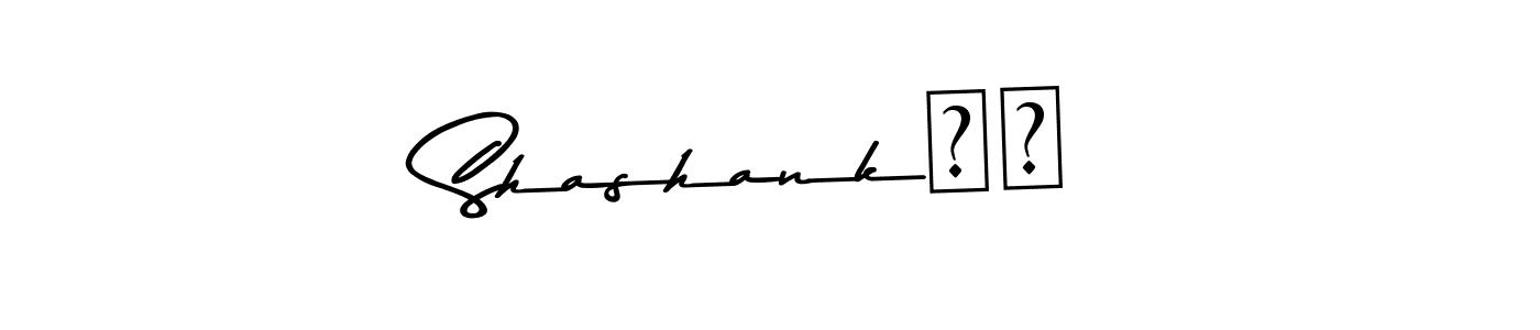 The best way (Asem Kandis PERSONAL USE) to make a short signature is to pick only two or three words in your name. The name Shashank♡︎ include a total of six letters. For converting this name. Shashank♡︎ signature style 9 images and pictures png