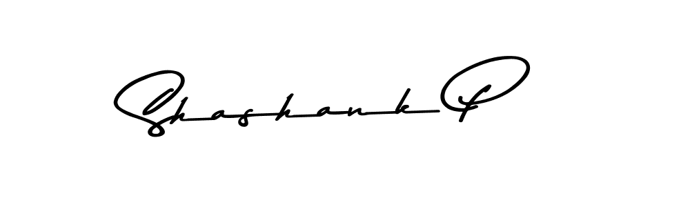 How to make Shashank P name signature. Use Asem Kandis PERSONAL USE style for creating short signs online. This is the latest handwritten sign. Shashank P signature style 9 images and pictures png