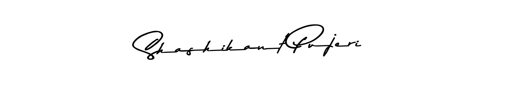 Create a beautiful signature design for name Shashikant Pujeri. With this signature (Asem Kandis PERSONAL USE) fonts, you can make a handwritten signature for free. Shashikant Pujeri signature style 9 images and pictures png